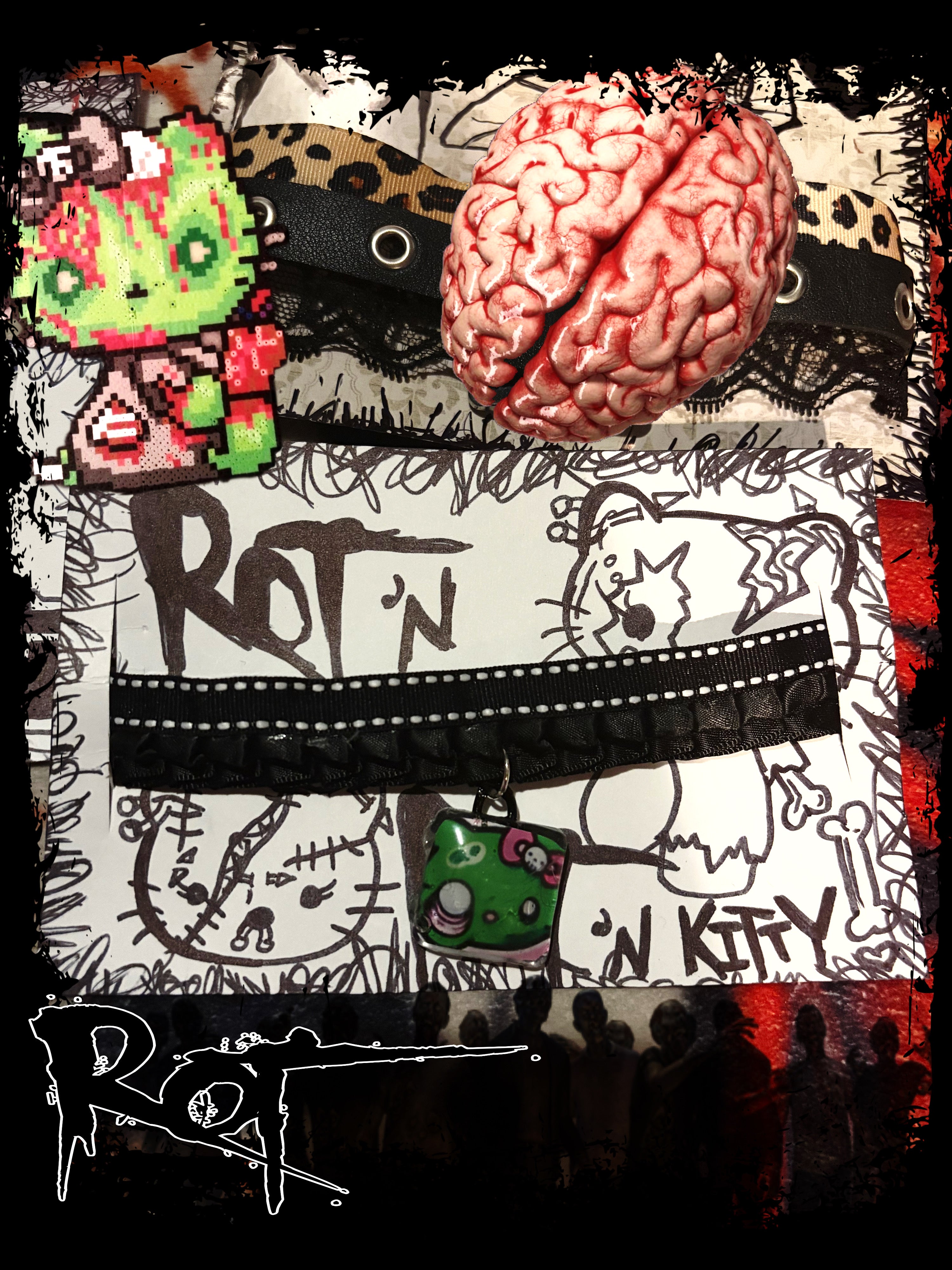 Rot’n Kitty Choker🧟‍♀️🎀🩸